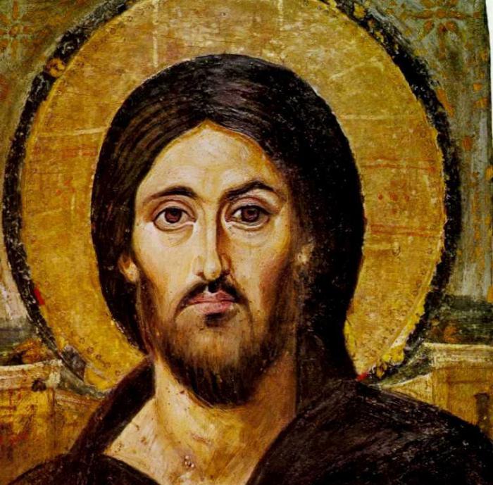Icona: Gesù Cristo nelle immagini di mani fatte dall'uomo e non fatte