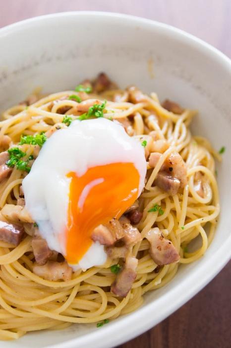 pasta di carbonara con pancetta