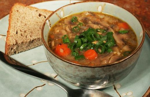 ricetta zuppa di funghi magra 