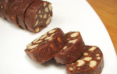 salsiccia dolce da biscotti e cacao 