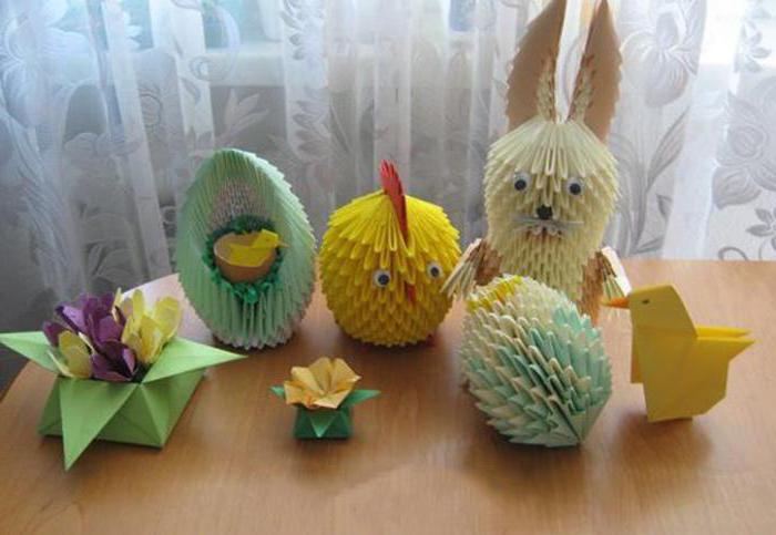 Pollo a forma di guscio di origami modulare: schema, master class