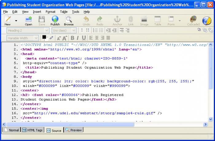 Un po 'su come creare un file HTML