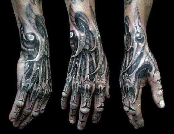 Tatuaggi maschili sulla mano: caratteristiche del disegno
