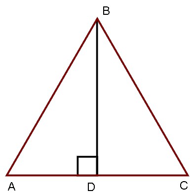 altezza in una formula a triangolo isoscele