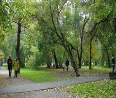 Parco Kharitonovsky nell'inverno di Ekaterinburg 